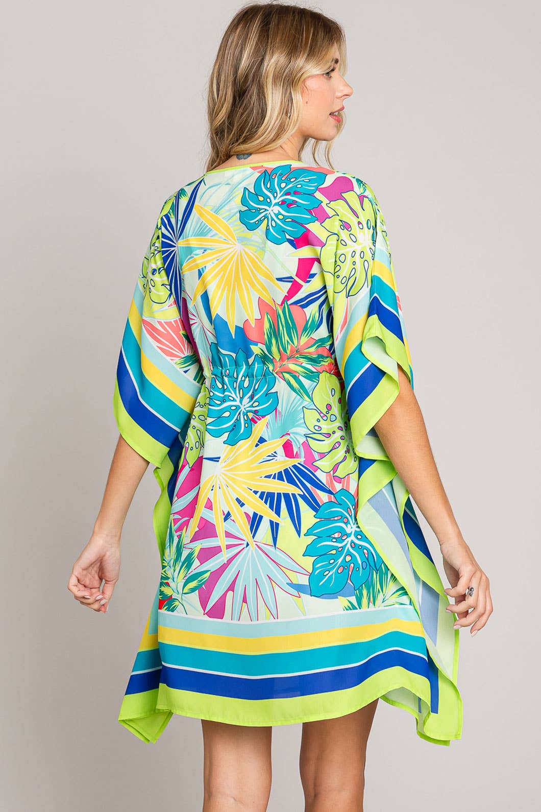 Women's Bright Colorway Floral Prints Coverup Top