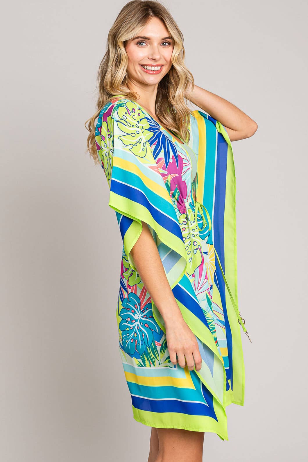Women's Bright Colorway Floral Prints Coverup Top