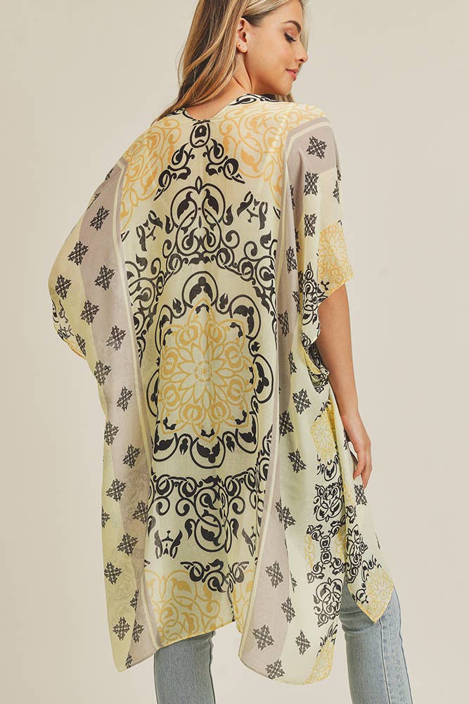 Bohemian Pattern Kimono: Blue
