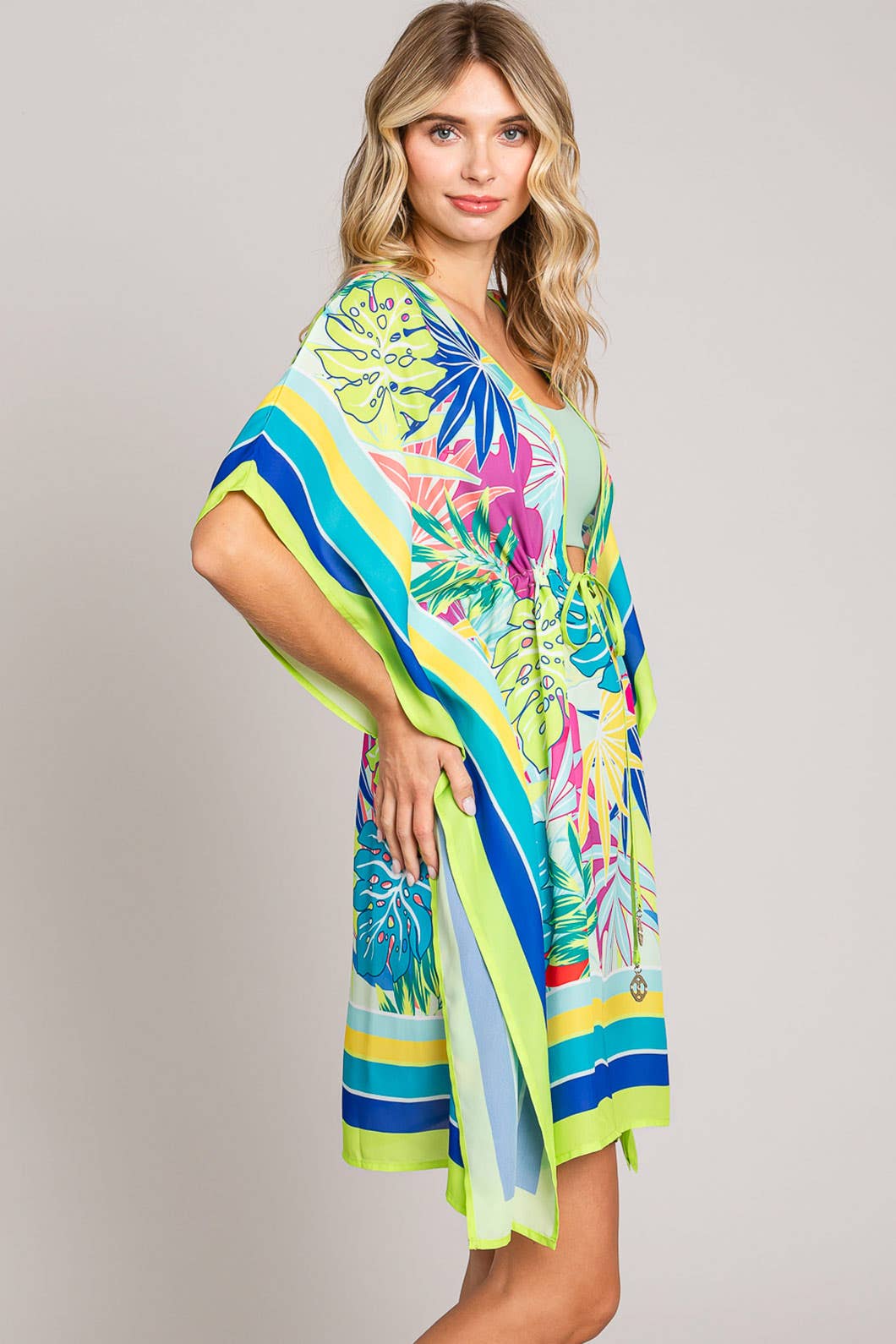 Women's Bright Colorway Floral Prints Coverup Top