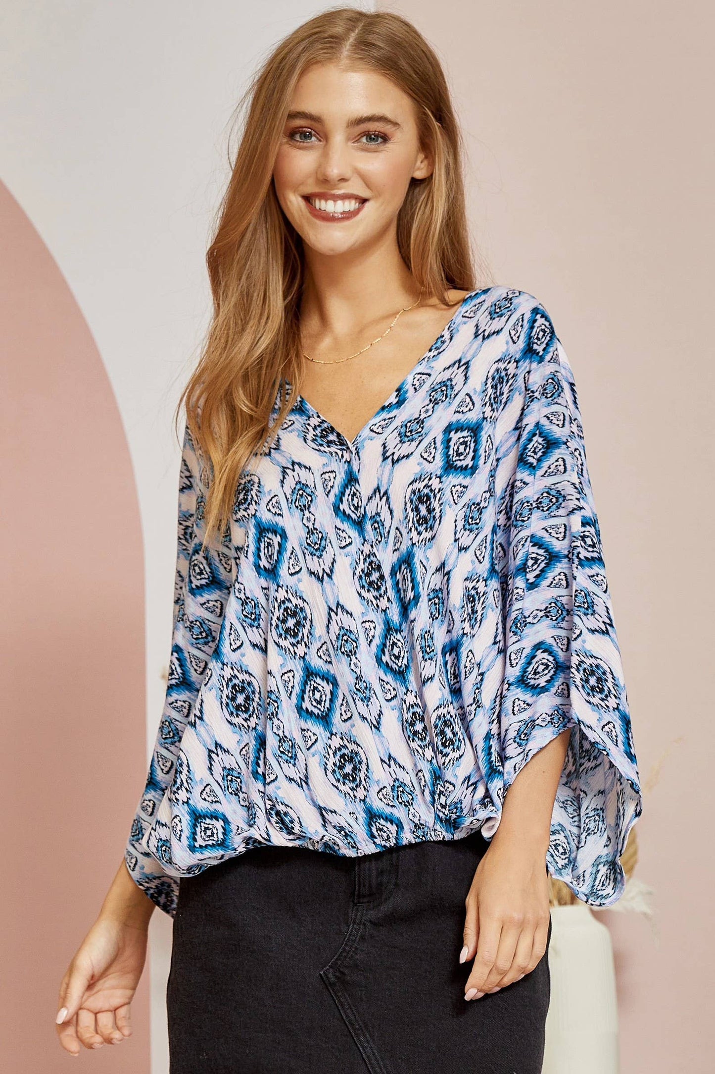 Wrap Style Print Top