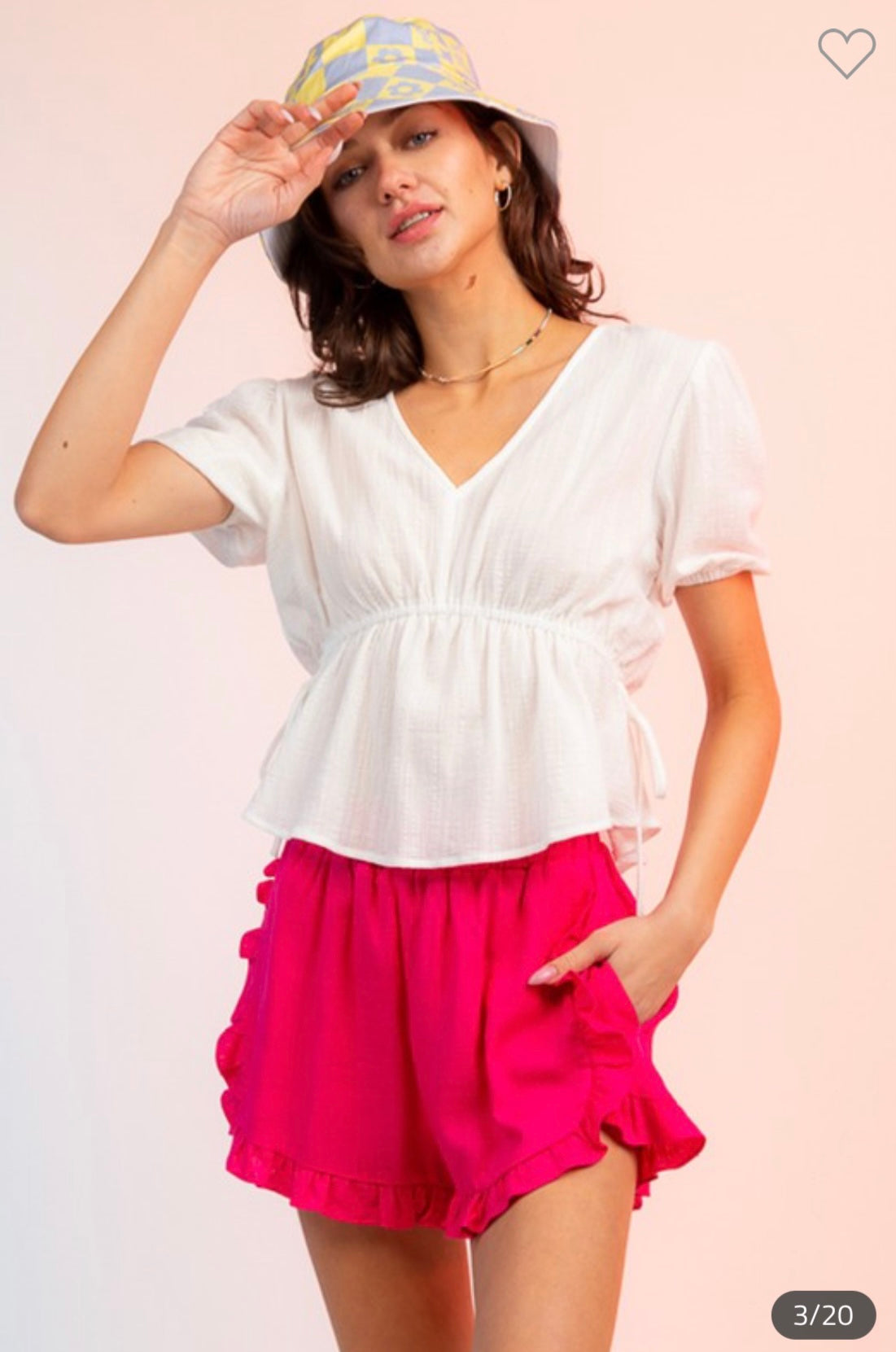 Ruffle Linen Shorts