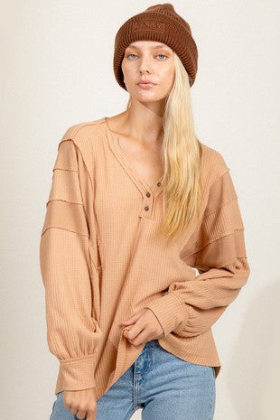 Taupe Waffle long Sleeve